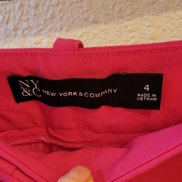 New York & Company Vibrant Pink Wide Leg Pants - Picture 2 of 2